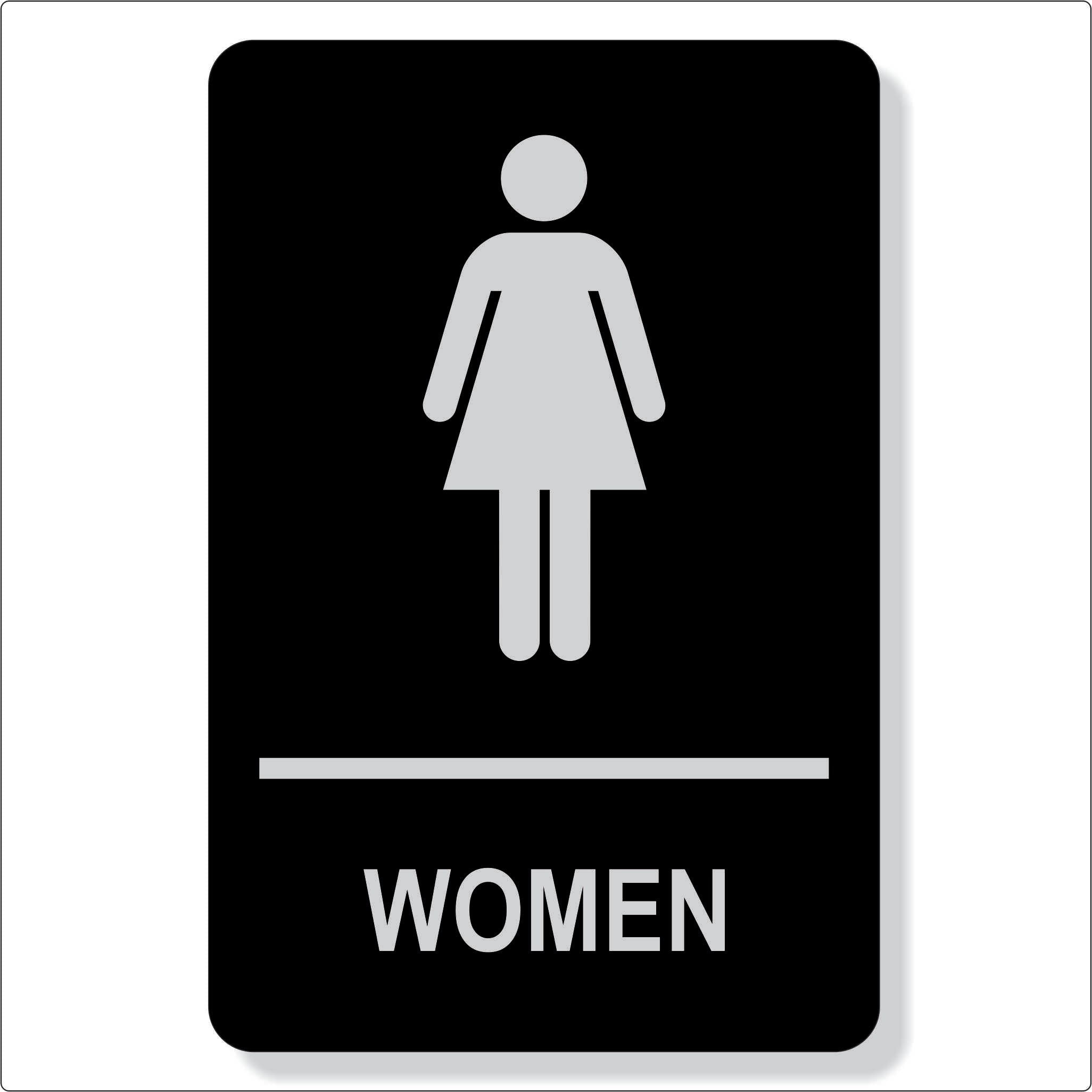 TJX- 6" x 9" Women washroom sign- Non accessible facility