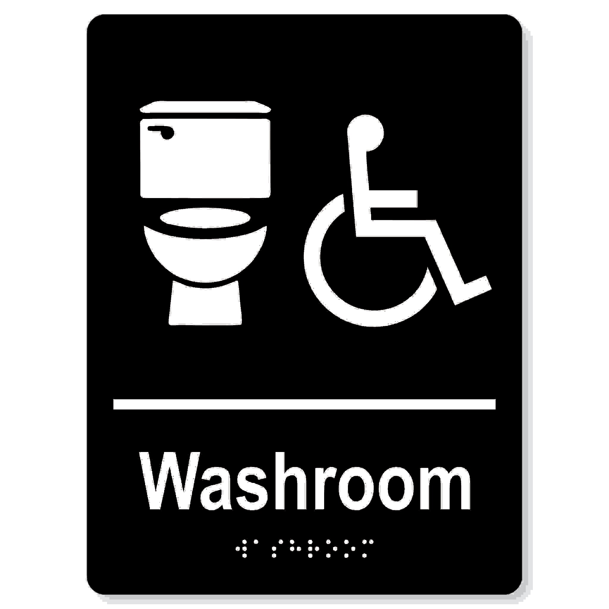 All gender accessible washroom sign