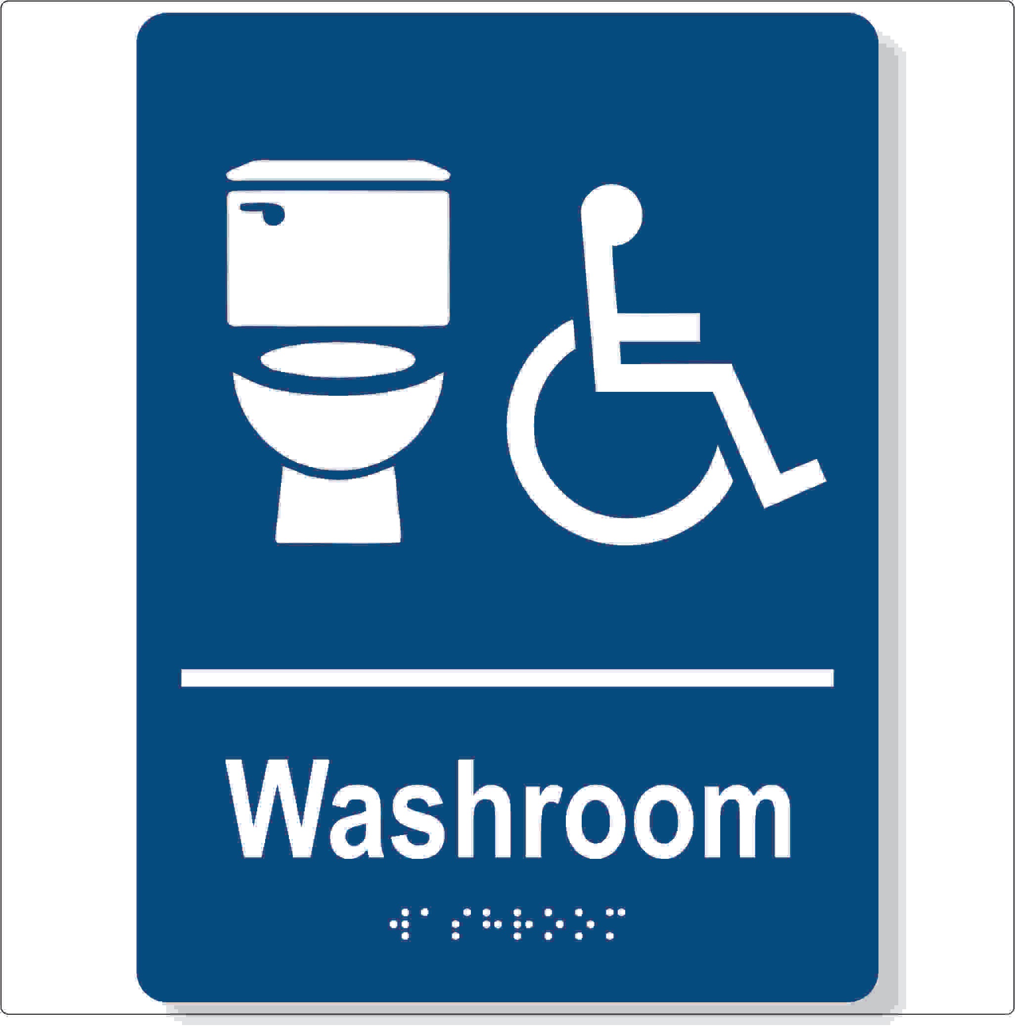 All gender accessible washroom sign