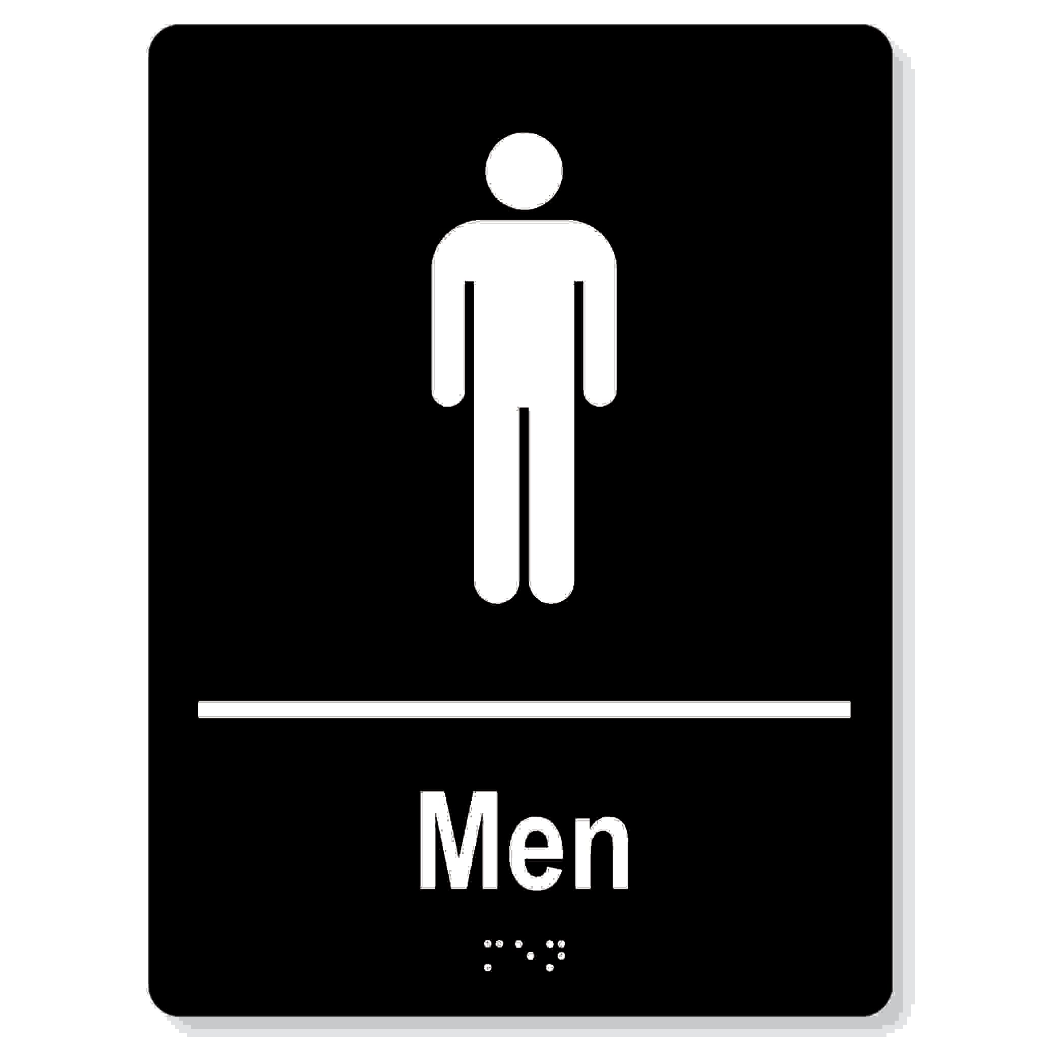 Men washroom sign