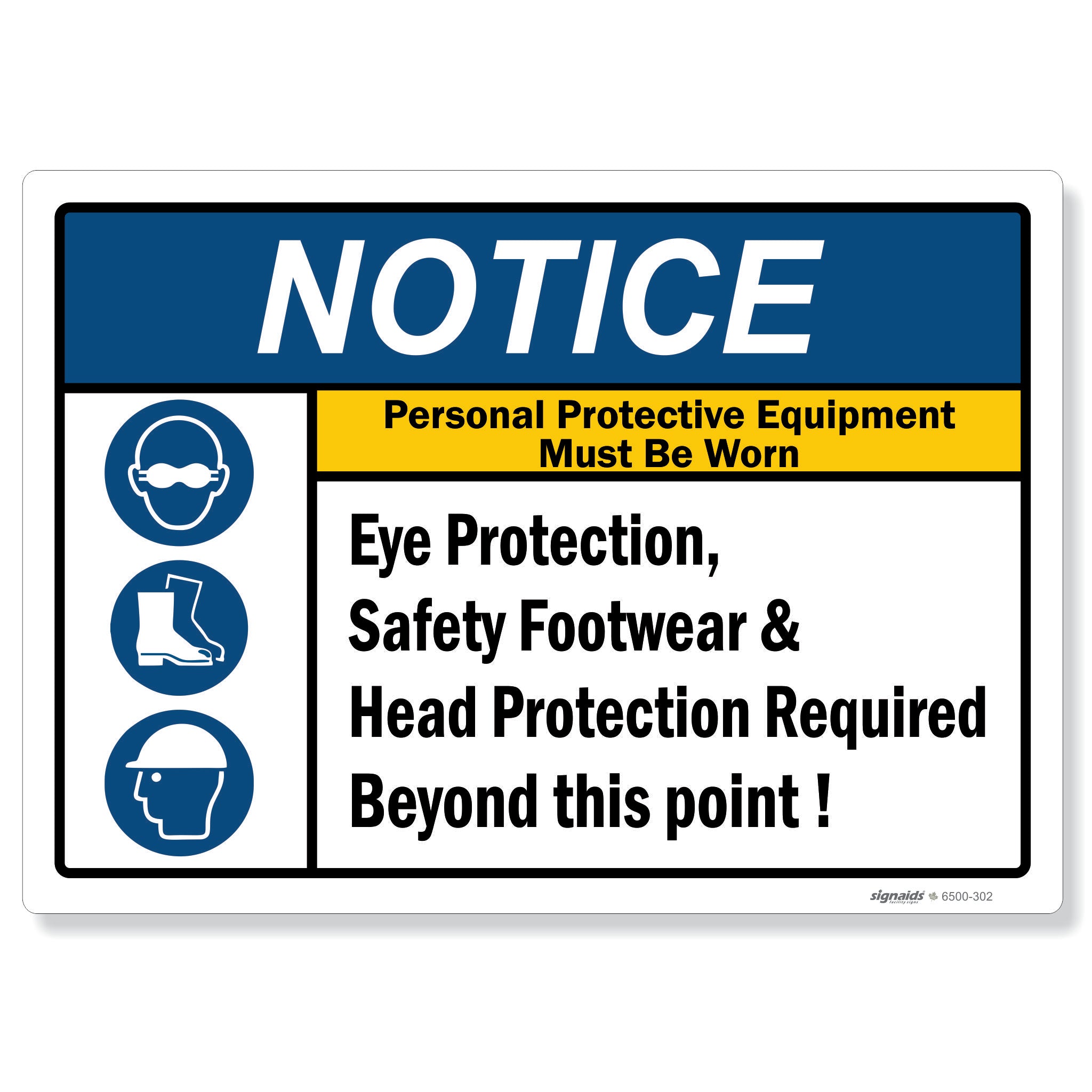 Notice- PPE required beyond this point