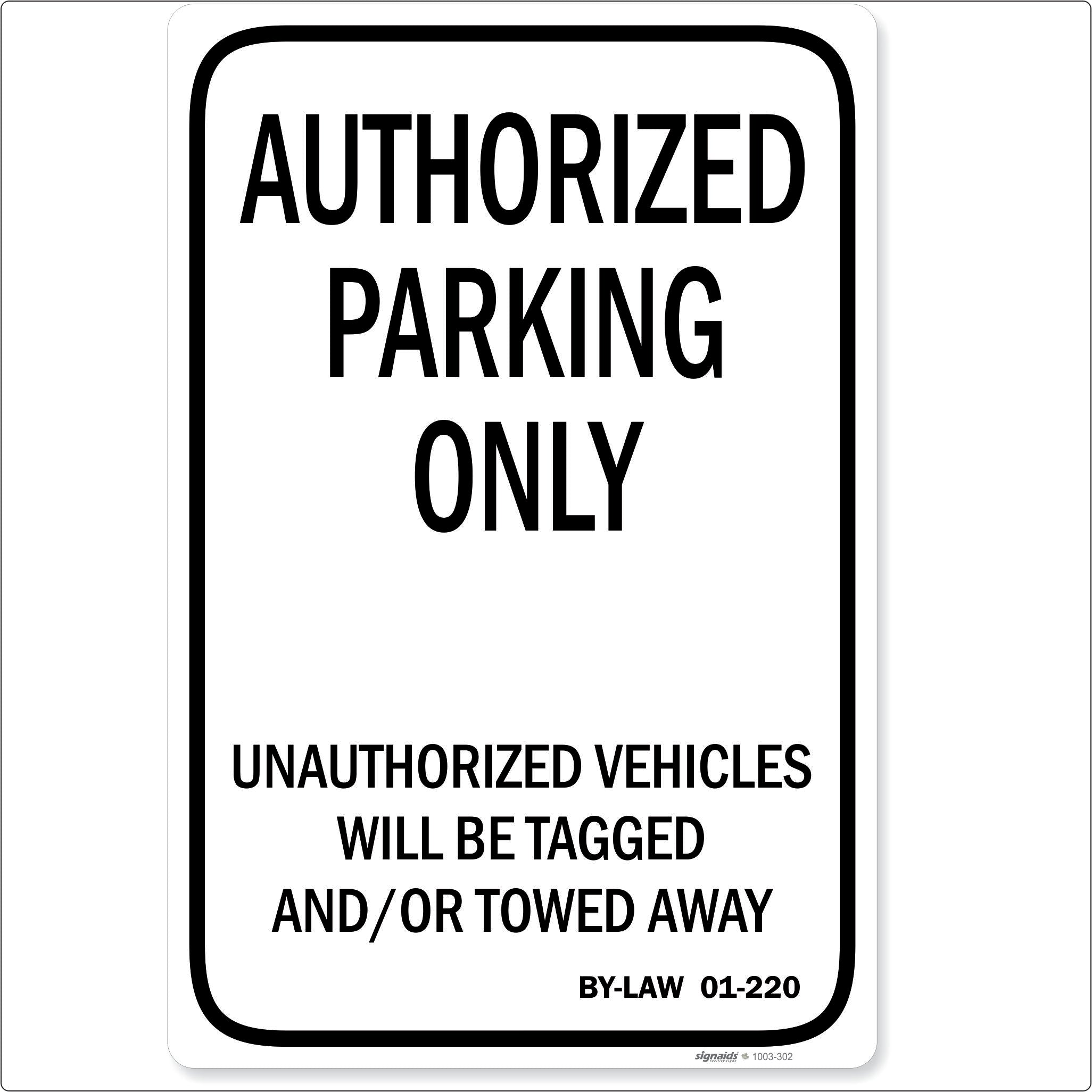 Authorized Parking Only