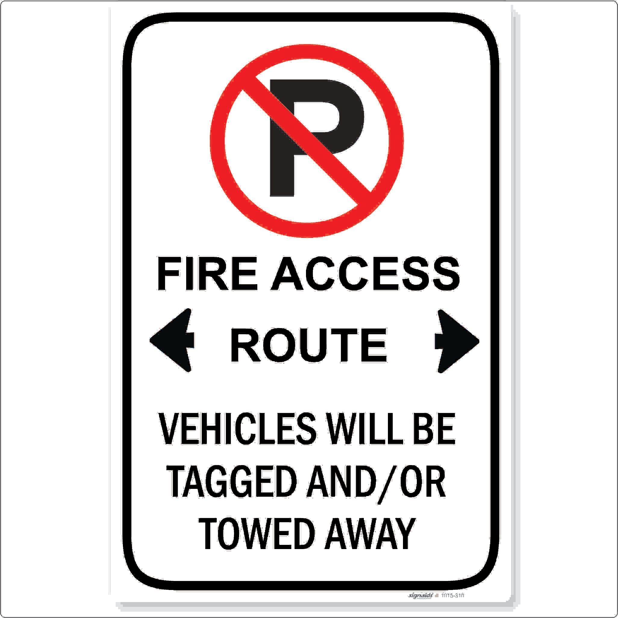 Fire Access Route No Parking