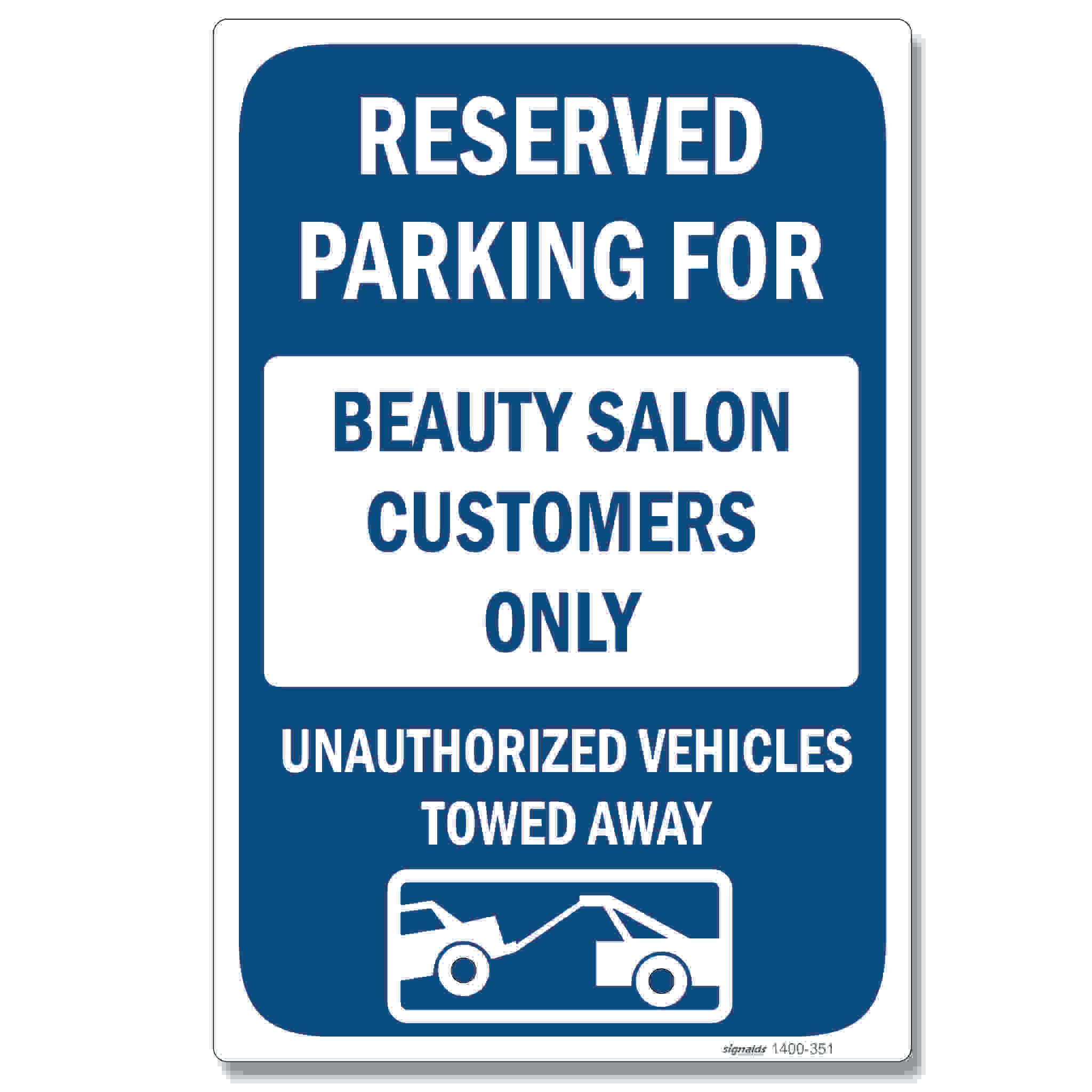 Reserved Parking Sign - Customizable