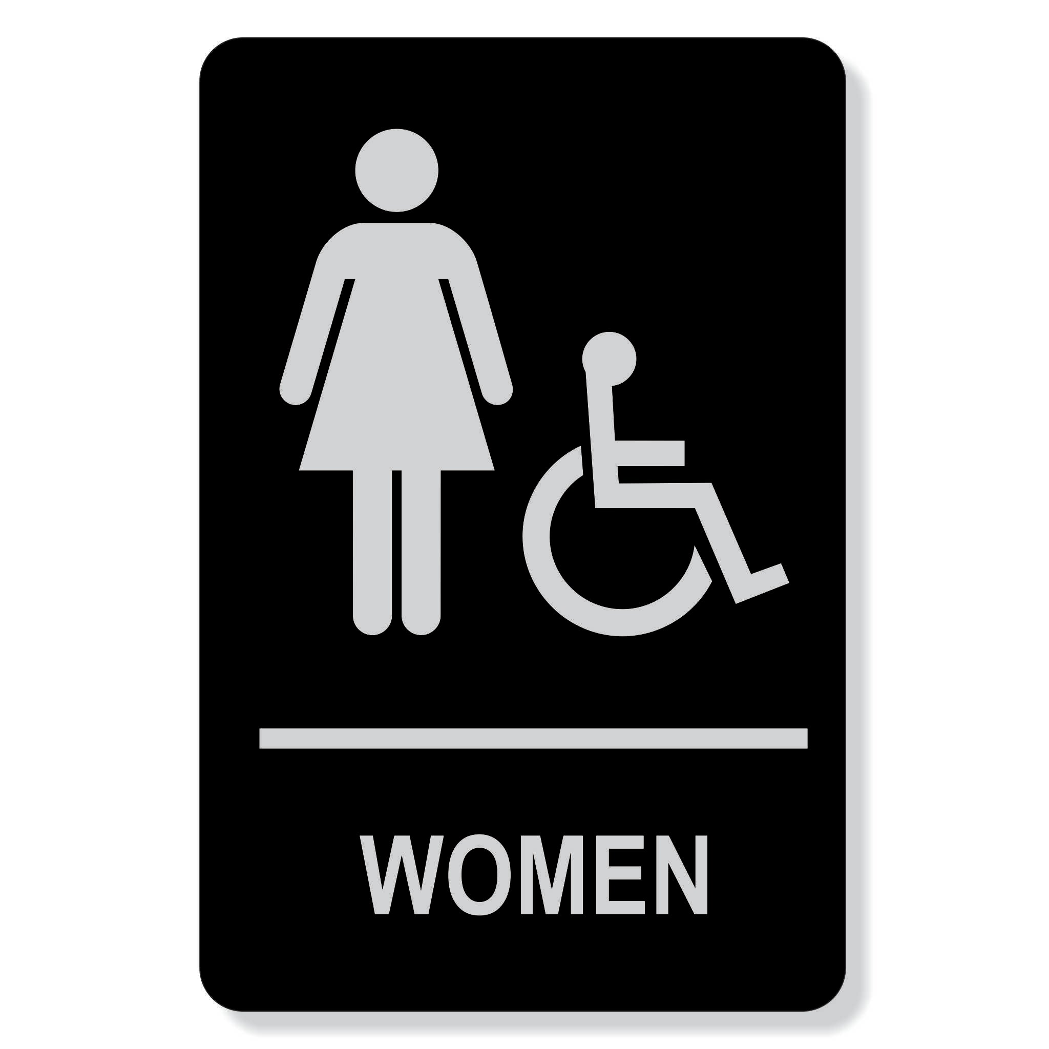 TJX - 6" x 9" Women  Accessible washroom sign