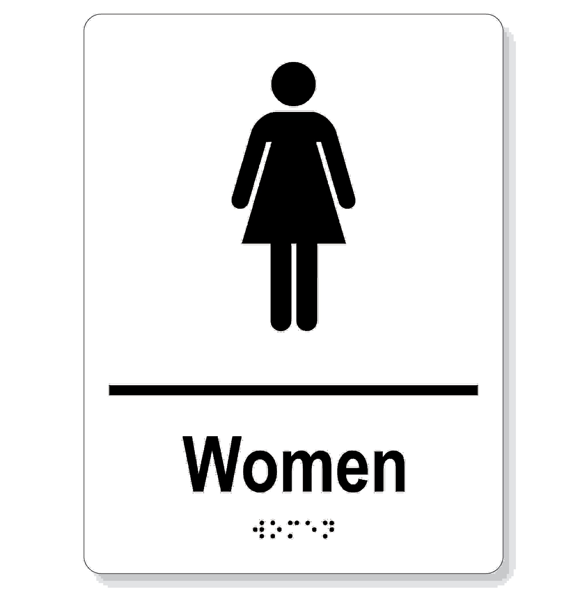 Women washroom sign