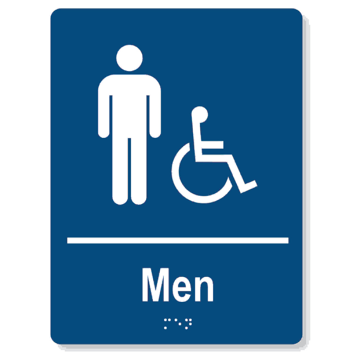 Men accessible washroom sign — Signaids