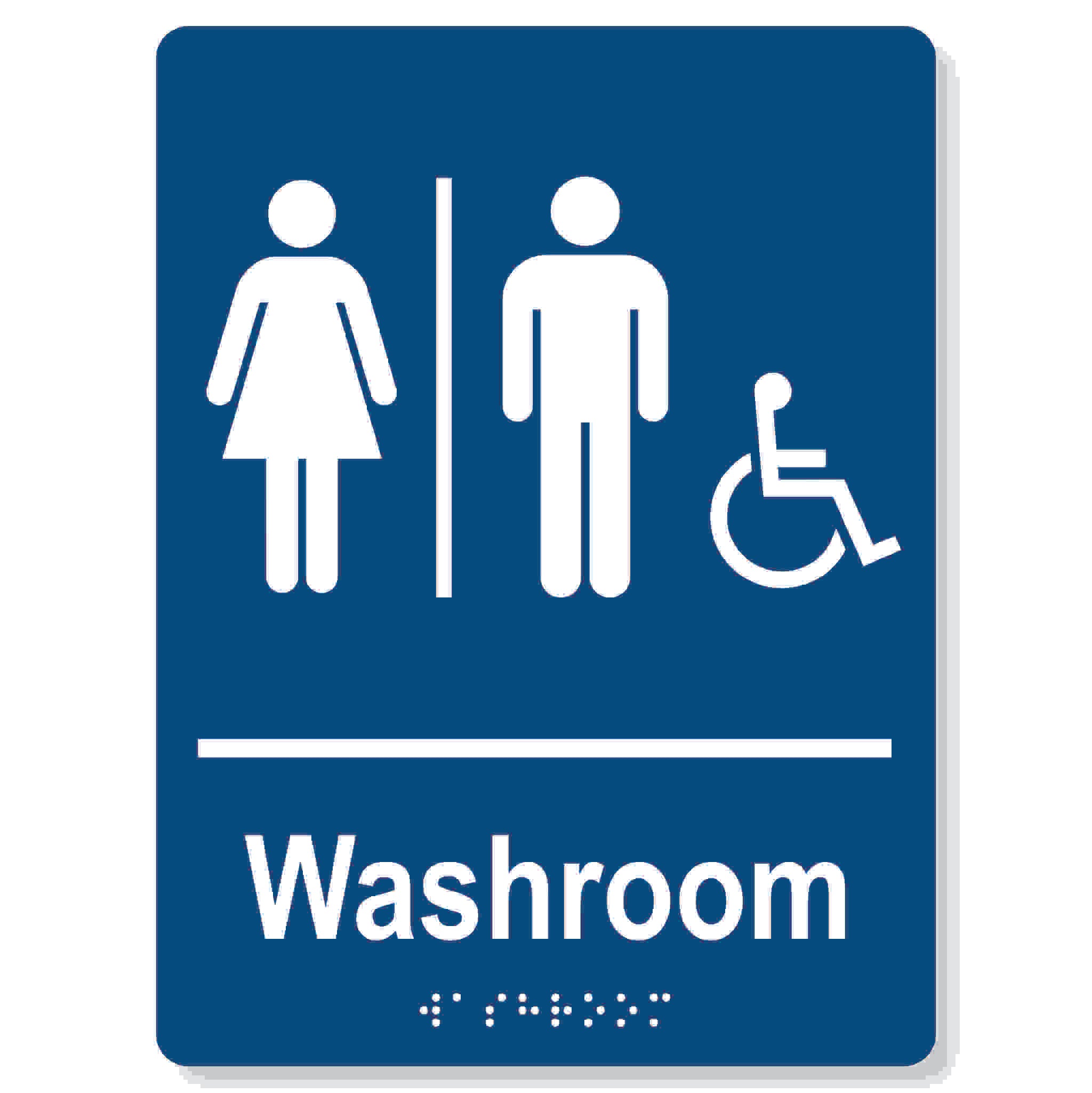 Washroom accessible sign