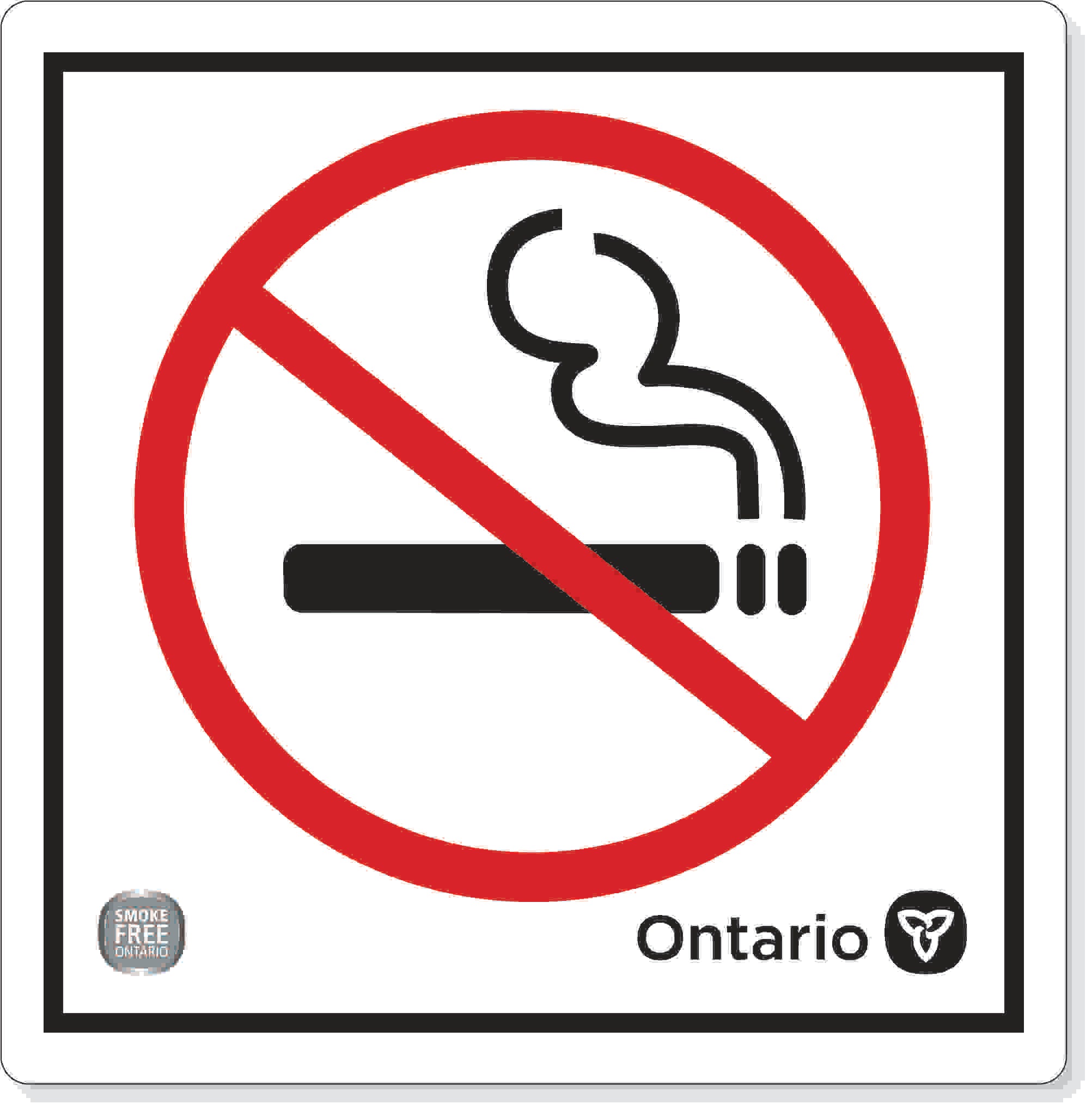 No smoking decal- Smoke free Ontario