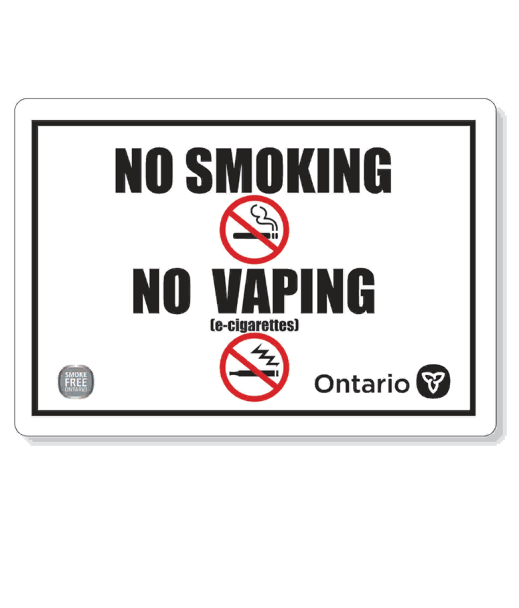 No Smoking, No Vaping decal
