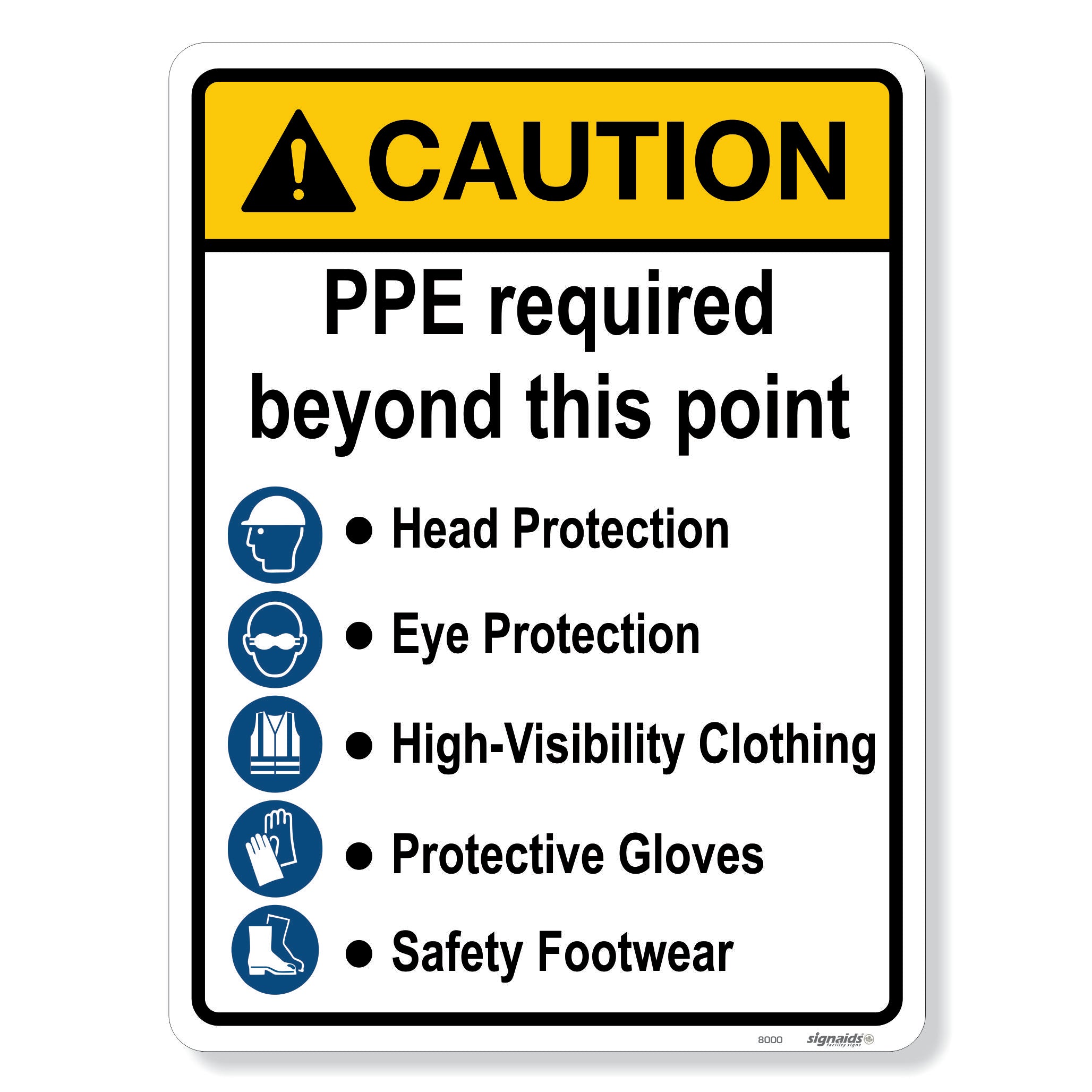 Caution- PPE required beyond this point